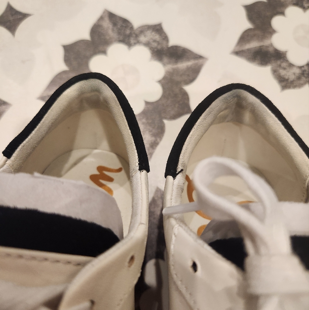 Sam Edelman Like New Josi White & Brown Leather Sneakers Size 7.5 - Picture 9 of 12